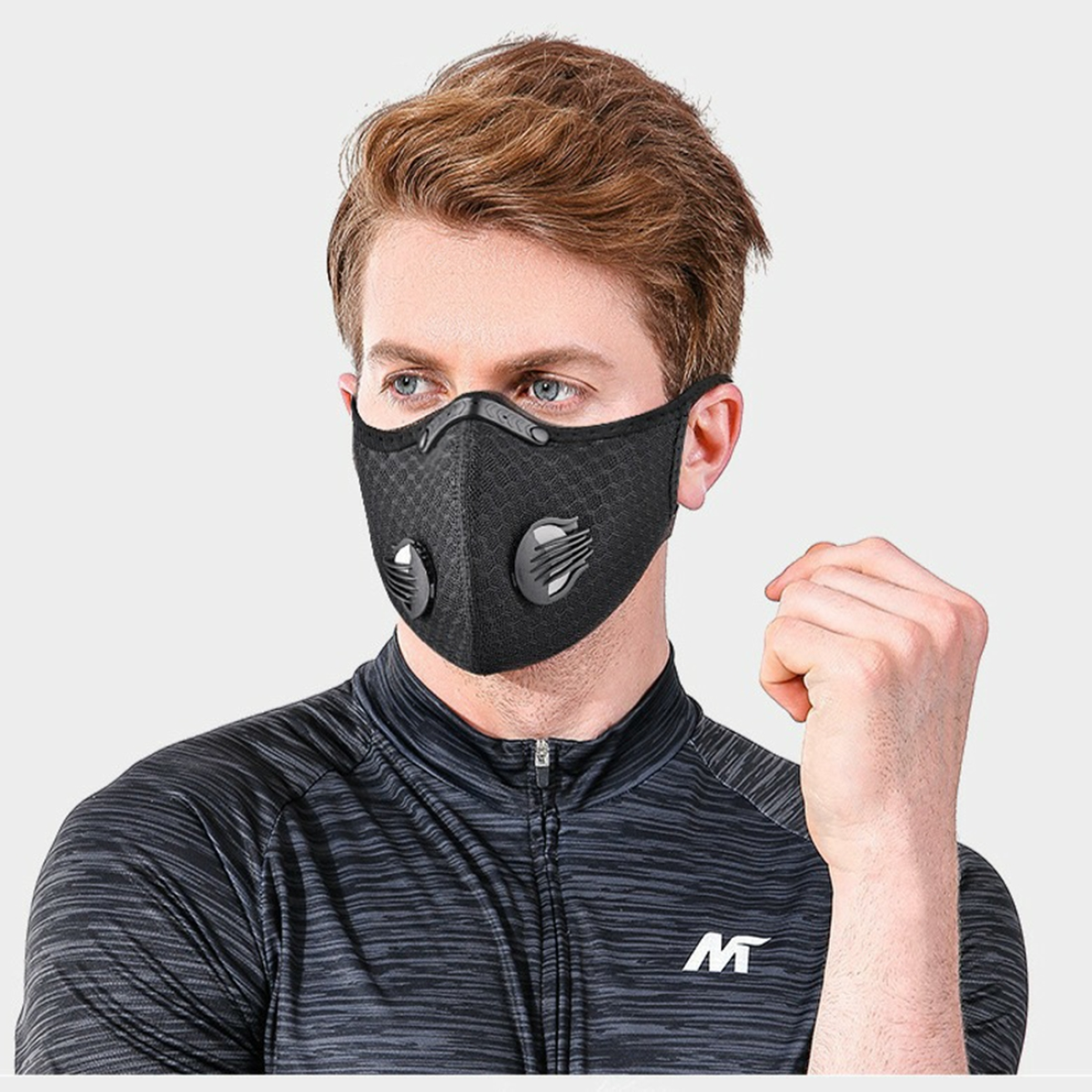 （2Pack）Reusable Half Face Cover Mask w/ Filter Cycling Outdoor Sport Face Mask