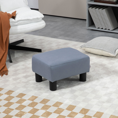 Ottoman Footrest Seat Chair Footstool Small PU Leather Home Office Grey
