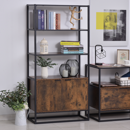 Storage Cabinet with 3 Open Shelves Cupboard for Livingroom Bedroom
