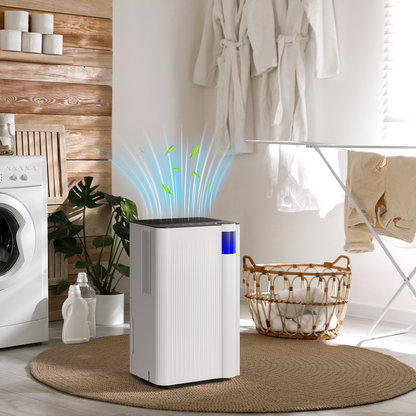 HOMCOM 12L Dehumidifier with Filter, Auto Defrost, Children Lock, for Home