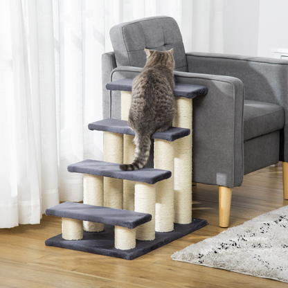 Pet Stair Dog Cat Step Ladder Climb Plush Soft Comfort Particle Board