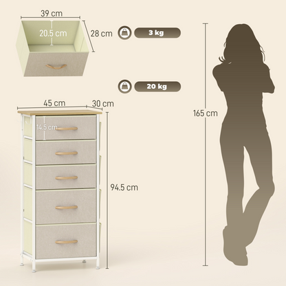 Wood Storage Chest of Drawers