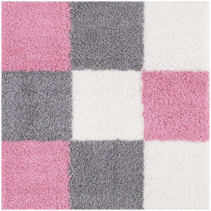 Myshaggy Geometric Pink Rug