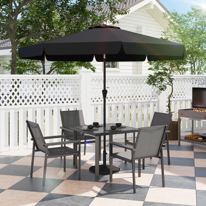 Outsunny 5 Piece Garden Dining Set, Outdoor Table and 4 Chairs, Grey