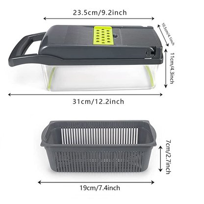 15-In-1 Vegetable Fruit Chopper Cutter Food Onion Veggie Dicer Kitchen Slicer