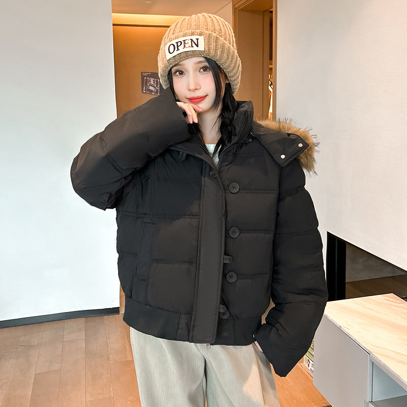 Workwear Parka Cotton-padded Clothes For Women Thick Warm Jacket
