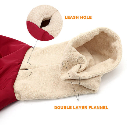 Thickened Pet Clothes Long Neck Stitching Plus Size Velcro Dog Clothing