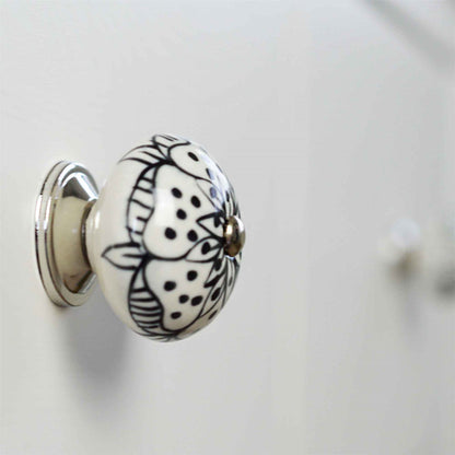 Round Geometric Ceramic Cabinet Knob
