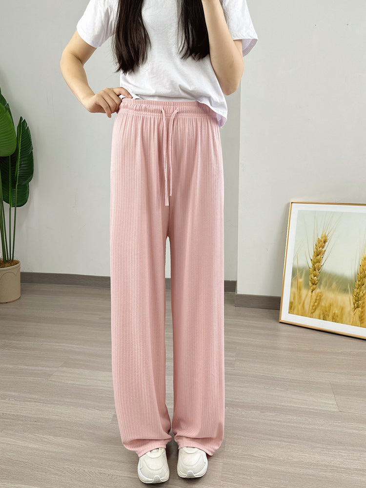 Women's Jacquard Summer Pants Slimming And Casual Trousers