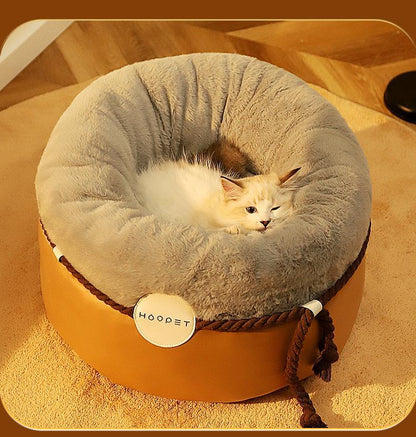 Closed Solid Color Pet Warm Cat Nest