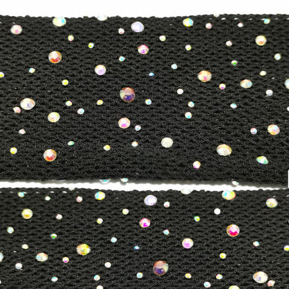 Women's Fishnet Tights With Hot-fixed Rhinestones And Colored Crystal Accents