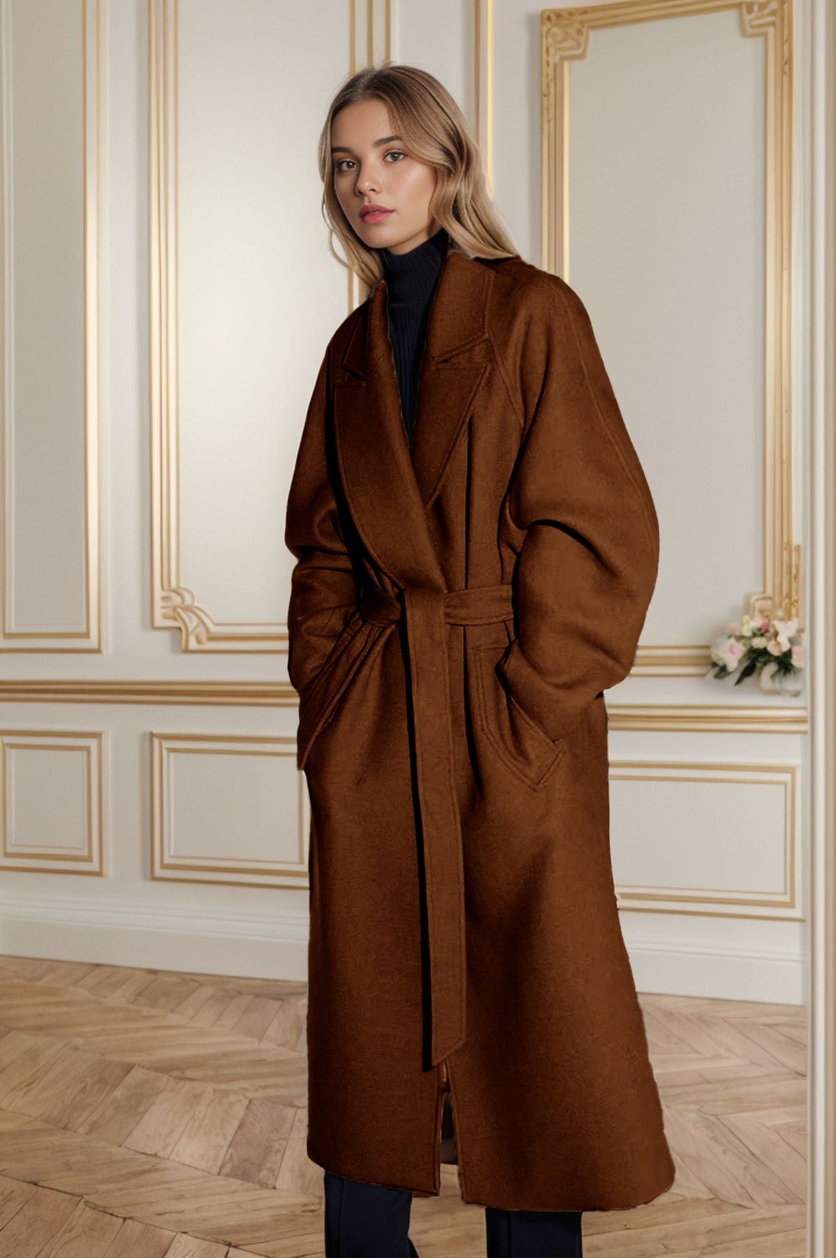 Autumn And Winter Women's Wool Coat Jacket