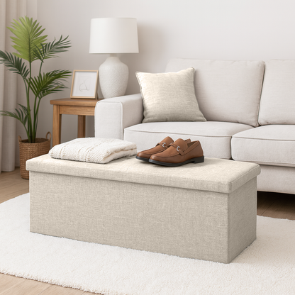 Foldable Storage Ottoman - 111 x 37 x 39cm