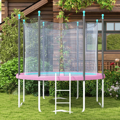 SPORTNOW 10FT Trampoline Spring Cover, Plastic Trampoline Pad Replacement with Elastic Cord, Waterproof, UV Resistant and Tear-Resistant, Pink
