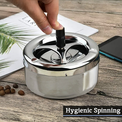 Chrome Effect Large Spinning Ashtray