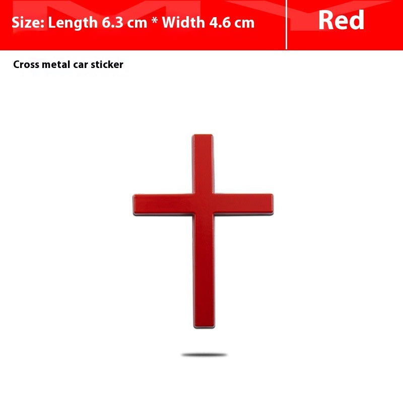 Car Metal Sticker 3D Cross Bumper Stickers