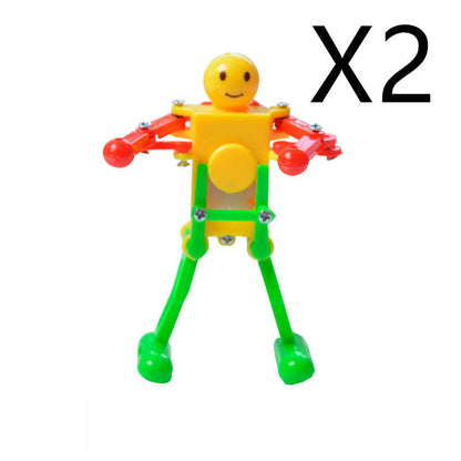 WindUp Dancing Robot Toy – Clockwork Gymnastics Novelty Fidget Toy for Kids