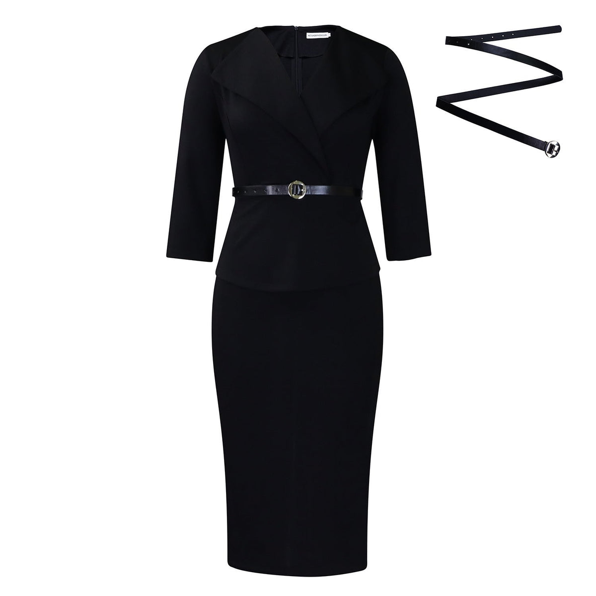 Fashion Large Lapel Waist-tight OL Dress