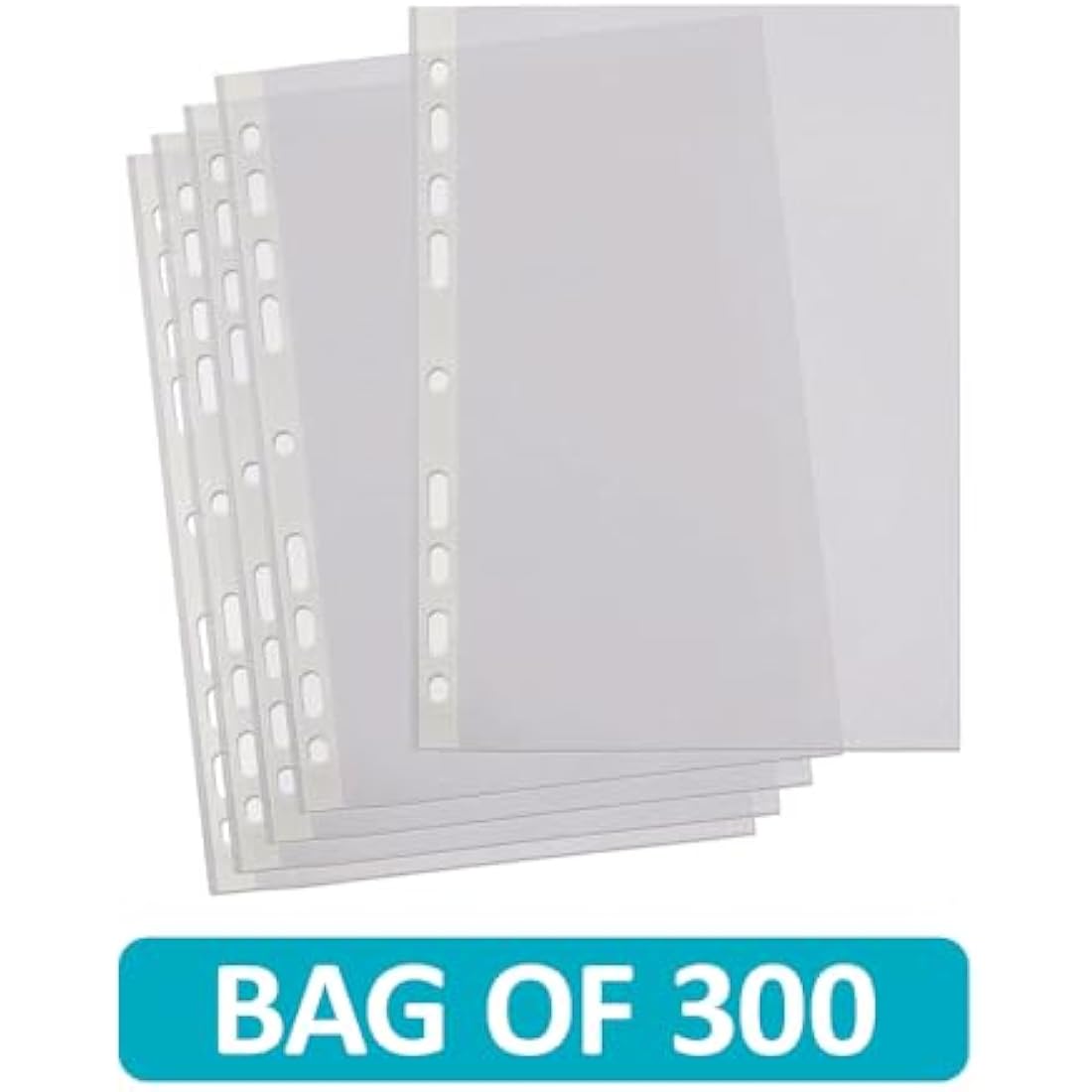 SUMMIT Punched Pockets A4, Embossed, 300 Poly Pockets