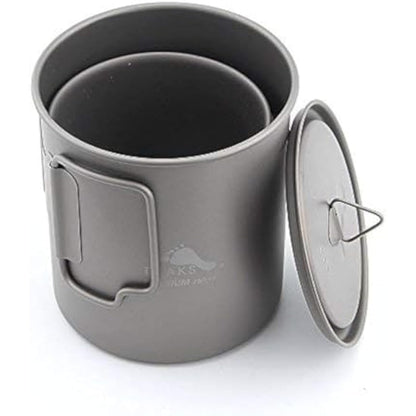 TOAKS Titanium Camping Pot Cup(375ml, 450ml, 550ml, 650ml, 750ml, 800ml, 900ml) … (750ml+450ml[CMB-750-450])