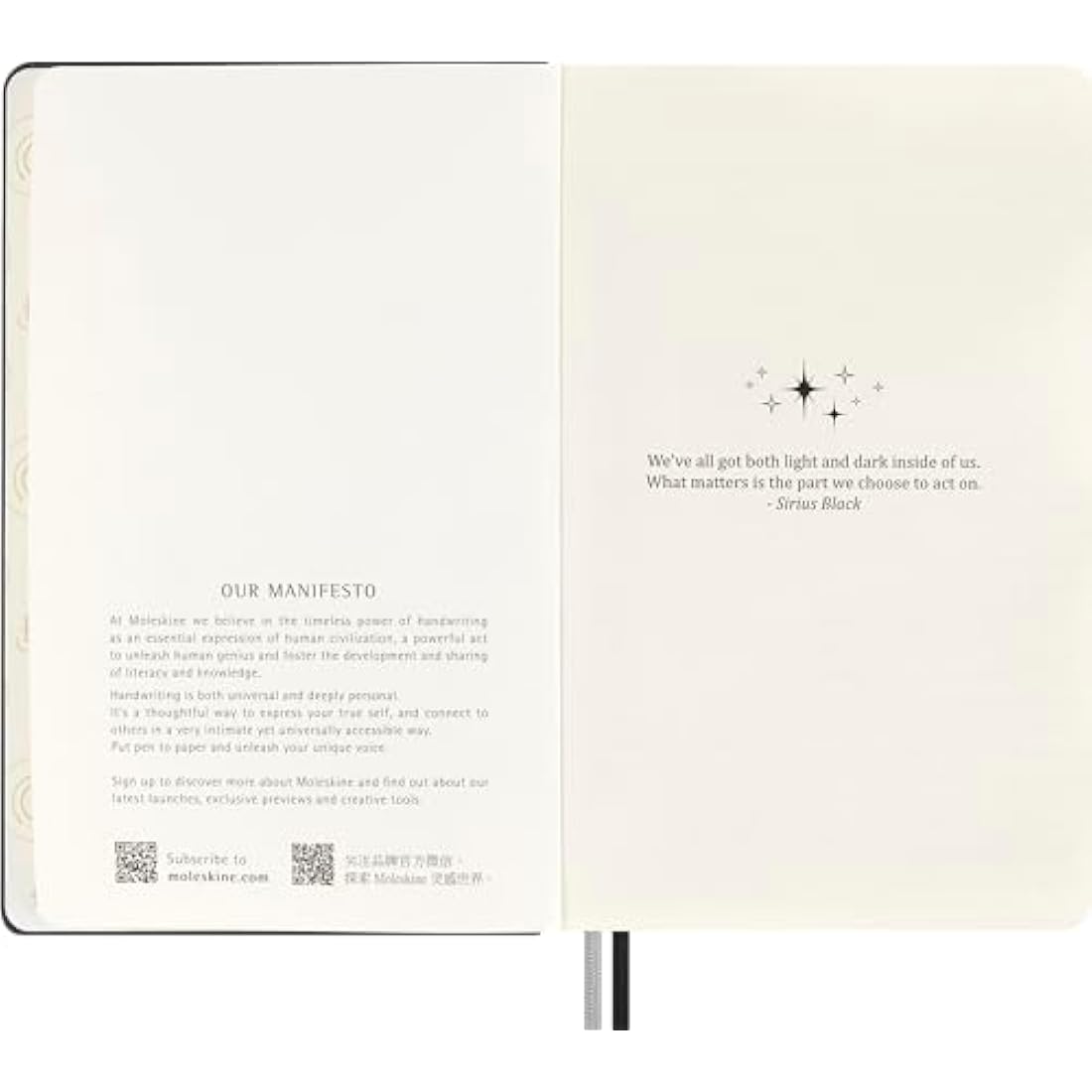 Moleskine Wizarding World Harry Potter Spells Collection Gift Box, Gift Set with Kaweco Roller Pen and Ruled Notebook with Hardcover and Elastic Closure Large Size 13 x 21 cm