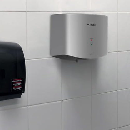 AIKE Hand Dryer 10 Seconds to Dry, High Speed Energy Saving Electric Hand Dryer Automatic, Commercial Hand Dryer for Kitchen, Bathroom and Toilet AK2630S 220v 1400W Silver