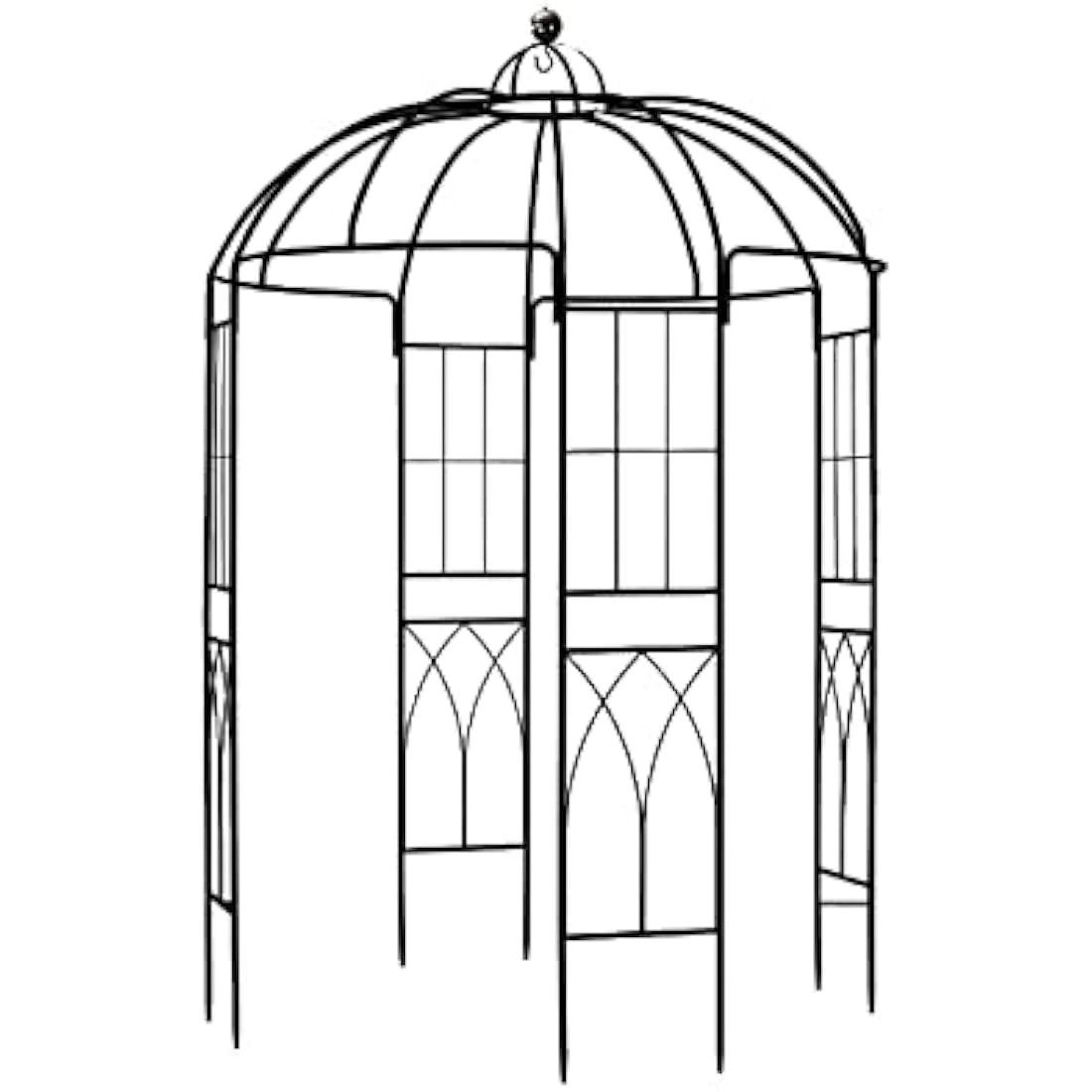 SCENDOR 4-Sided Garden Arbours Birdcage Shape Metal Gazebo Pergola Pavilion 106.7"L x 81.5"H x 81.5"W, Garden Rose Pavilion Arch for Backyard, Lawn, Wedding Decorations Ceremony