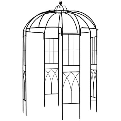 SCENDOR 4-Sided Garden Arbours Birdcage Shape Metal Gazebo Pergola Pavilion 106.7"L x 81.5"H x 81.5"W, Garden Rose Pavilion Arch for Backyard, Lawn, Wedding Decorations Ceremony
