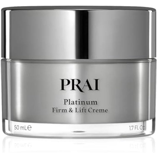 PRAI Platinum Firm & Lift Day Creme 50ml - Hydrating Moisturiser With Nulastic Silk, Platinum & Idealift - Plumps, Firms & Lifts Skin - Reduces Appearance of Wrinkles - Instant Firming Technology