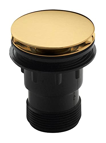 nuie E827 Accessories | Modern Bathroom Push Button Bath Waste, 70mm, Brushed Brass