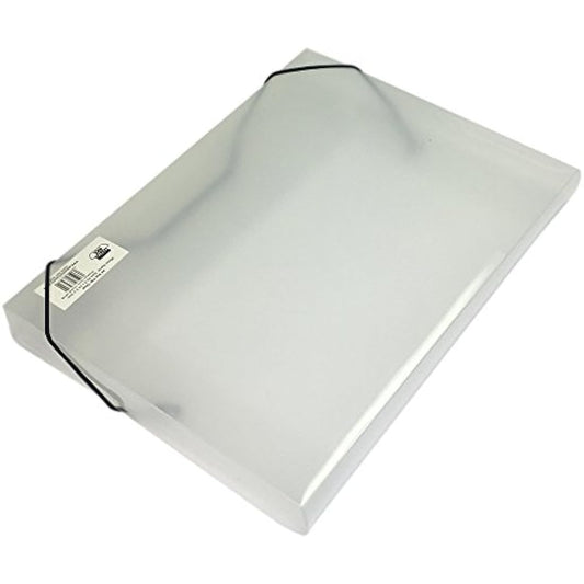 A4 Clear Plastic Box Files Office Elasticated Document Storage Folders(335 x 245 x 30mm) by ARK (10)