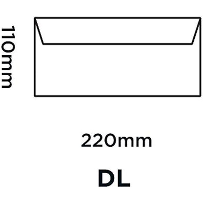 Blake Purely Everyday DL 110 x 220 mm 100 gsm Peel and Seal Envelopes (23882/50 PR) White - Pack of 50