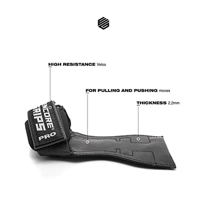 Professional Grips Lifting Straps with Wrist Hand Bandage for Fitness Bodybuilding Weight Lifting Strength Training Lifting Weights Training Gloves