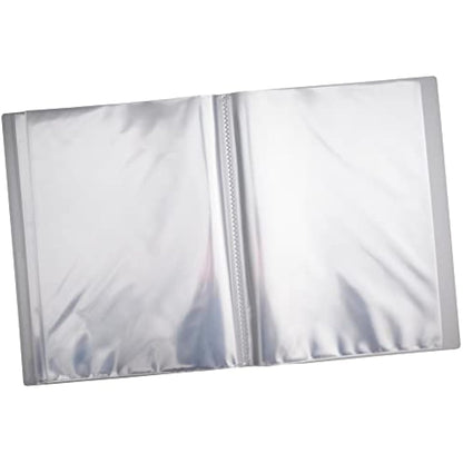 eco-eco A2 Size 50% Recycled 40 Pocket Clear Presentation Display Book, Storage Case Portfolio Art Folder with Plastic Sleeves, eco104