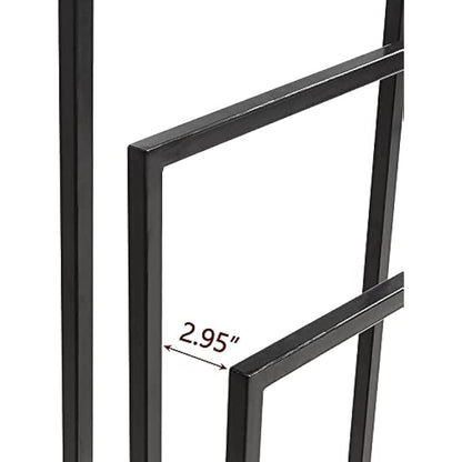 DUMEE Freestanding Towel Holder with 3 Towel Stands Rail for Bathroom Accessories Organizer, Bath & Hand Towels Storage, Black