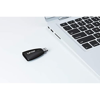 Lexar Multi-Card 2-in-1 USB 3.1 Reader, Up to 312MB/s for UHS-I UHS-II SD Card and Micro SD Card, Compatible with USB 3.0/2.0, Compact Portable Card Reader with High-Speed Transfer (LRW450UBAMZN)