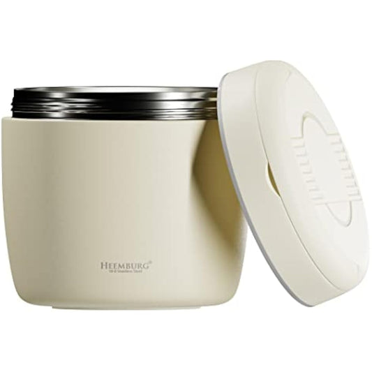 Heemburg Thermal Food Flask Jar Lunch Box Stainless Steel Insulated Double Wall Thermo Container for Meals, Soup or Fruit, for Office and Outdoors