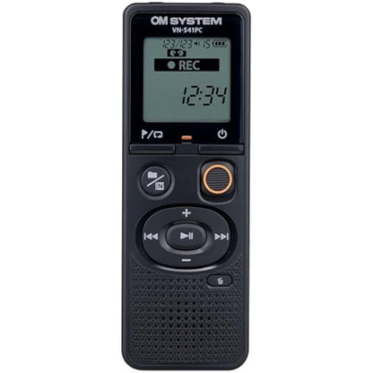 OM SYSTEM VN-541 PC (Successor Olympus VN-541 PC) Digital Voice Recorder with Omnidirectional Microphone, One-Touch Recording, Noise Cancellation & 4 GB Memory
