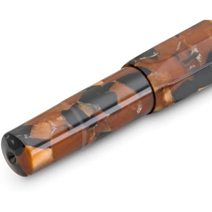 Kaweco ART SPORT Fountain Pen Hickory Brown I Exclusive Acrylic Reservoir Pen for Ink Cartridges With Steel Nib 12.5 cm I Including Metal Box I Nib: M (Medium)