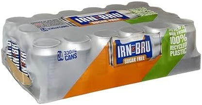 IRN-BRU Sugar-Free Diet, 24 Pack Zero No Sugar & Low Calorie Fizzy Drinks Multipack Cans - 24 x 330ml Cans