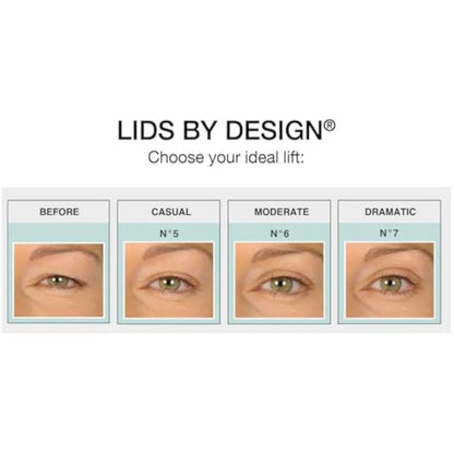 Contours Rx Lids by Design Eyelid Lift Strips with Travel Case and Tweezers - Invisible Eyelid Tape for Hooded Eyes - a Youthful-Looking Appearance - 2 Pack - 160 CT (5mm)