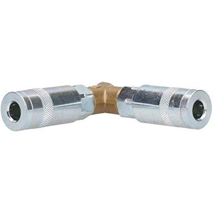 Airline Y Piece 3 Way Quick Release Fittings for Compressor Air Hose 1/4 BSP