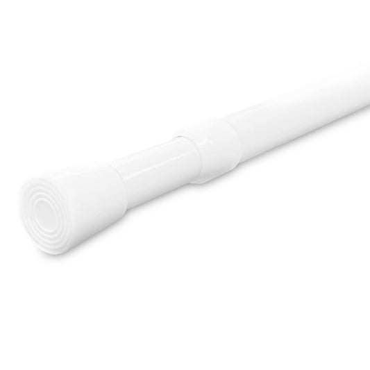 JJOnlineStore - Spring Extendable Telescopic Net Voile Tension Shower Curtain Valance Curtain Rail Loaded Pole Rod Bath Cupboard Window (85cm-150cm),