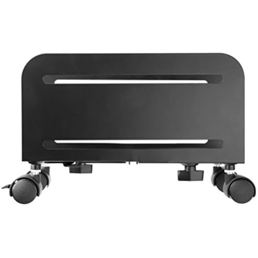 iMount CPU Holder Mobile PC Computer Floor Stand Trolley w/ 4 Wheels, Width Adjustable, in Black
