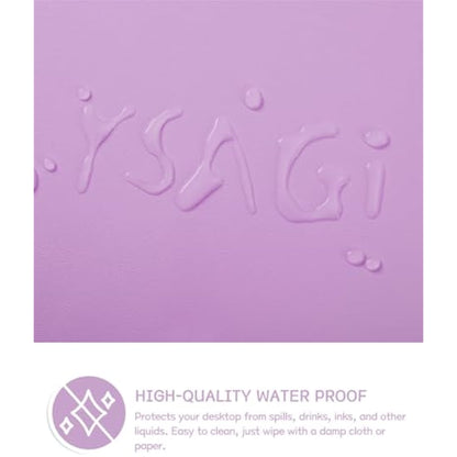 YSAGi Non-Slip Desk Pad, Waterproof PVC Leather Desk Table Protector, Ultra Thin Large Mouse Pad, Easy Clean Laptop Desk Writing Mat for Office Work/Home/Decor (80 x 40 cm, Purple)