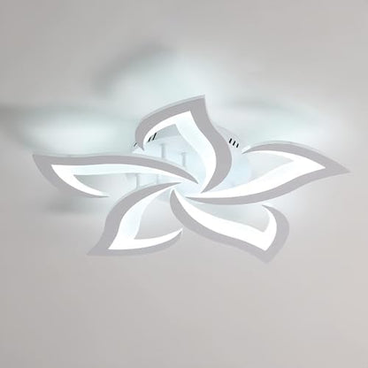 Comely Ceiling Lights Bedroom, LED Ceiling Lights 60W 6750LM, Cool White 6500K, Acrylic Petal Design Mordern Ceiling Lighting for Living Room Bedroom (Dia 60cm)