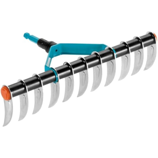 GARDENA 3391-20 Combisystem Aerator Rake: Manual lawn rake with 35 cm working width, garden accessory for removing moss and matted grass from the lawn, fits on all combisystem handles, 35 x 20 x 25 cm