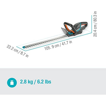 Gardena Battery Hedge Trimmer ComfortCut 60 18V P4A without battery: Hedge trimmer with ergonomic handle & impact protection, light in weight for easier handling, including 18 V P4A battery (14731-20)