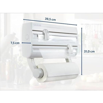 Leifheit Parat F2, Wall Mounted Cling Film & Foil Dispenser, Easy-Install Holder for Rolls up to 30 cm Wide, White