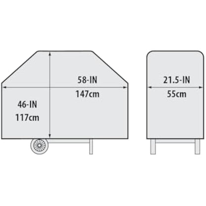 Broil King Premium Cover for Crown/Baron 440, 490, Signet 20, 90. Grill/Grill Accessories, Stainless Steel, 147 x 58 x 117 cm